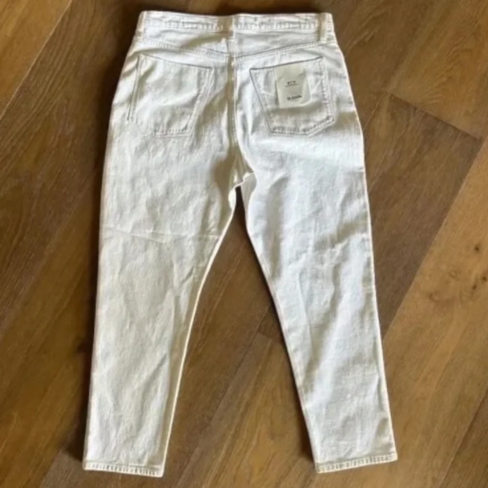 Hudson Bettie High Waist Tapered Jeans White Size 31 NWT